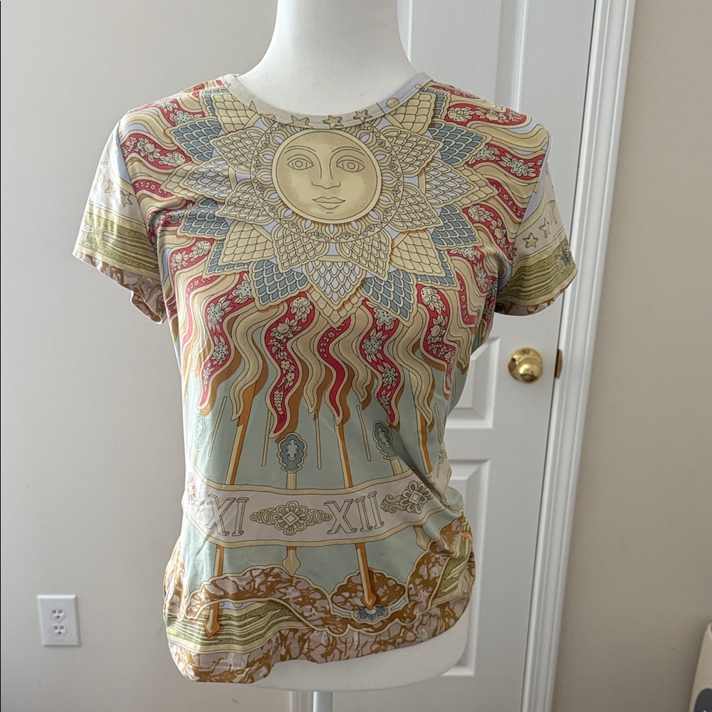 J. McLaughlin Sunburst Short Sleeve Tee